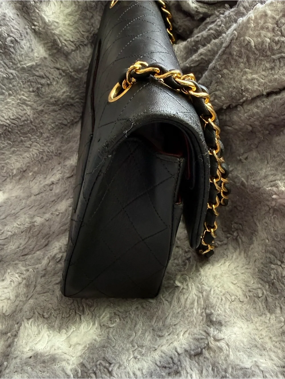 Chanel Classic Quilted Double Flap Bag in Black with Gold Hardware - Medium